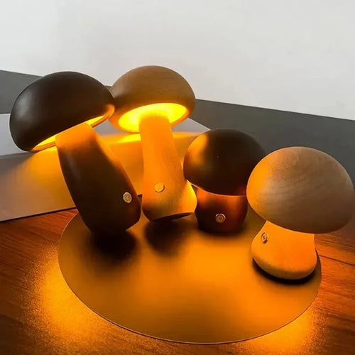 Mushroom Lamp ECOWOOD® Rechargeable Touch Portable